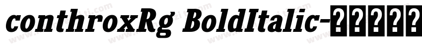 conthroxRg BoldItalic字体转换